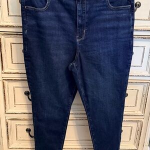 American Eagle Dark Wash Super High Rise Jeggins